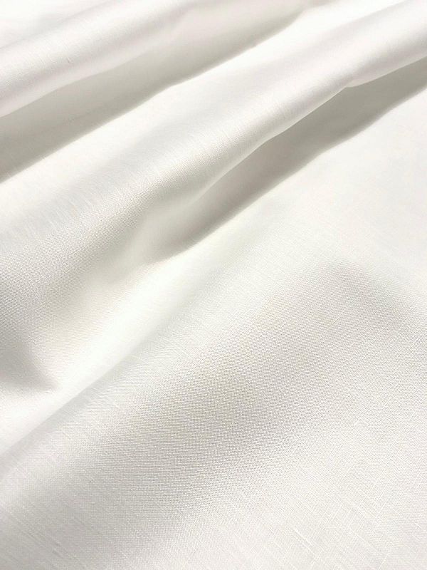 tessuto puro lino italiano h180 bianco prezzo al metro 28.00 €